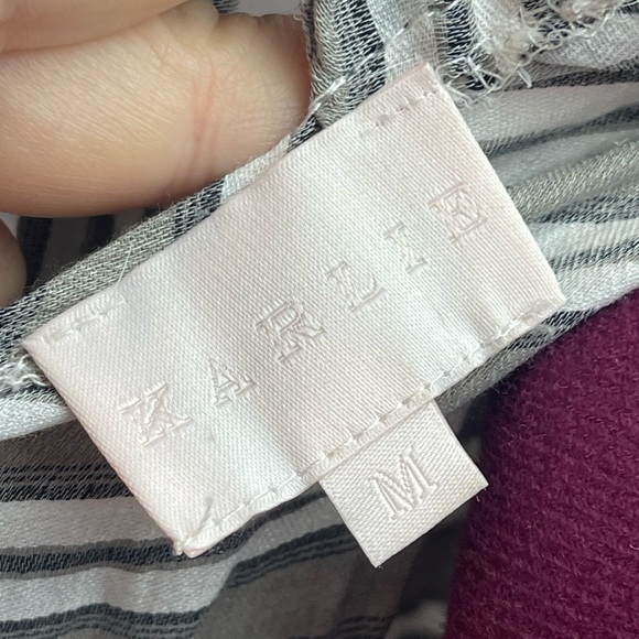 Karlie striped bell sleeve peplum blouse backless size medium - Picture 6 of 8